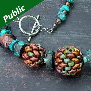 Mönster - Small beaded bead Matubo