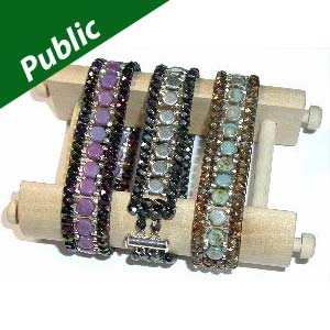 Mönster - Honeycomb Loom Woven Armband Beadsmith