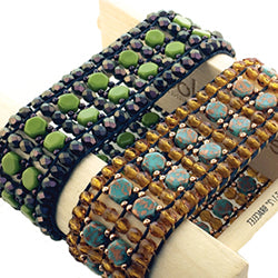 Mönster - Honeycomb Stretch Cuff Beadsmith