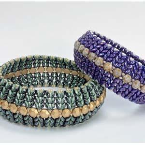 Mönster - SuperDuo Honeycomb Bangle Beadsmith