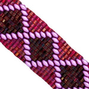 Mönster - Duo Diamonds Armband Beadsmith