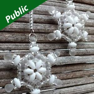 Mönster - Superduo Snowflakes Matubo