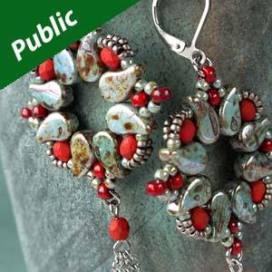 Mönster - Venezia Örhängen Beadsmith