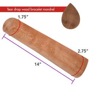 Mandrel Armband - Trä Dropp Formad 1 Styck Hilmas Pyssel