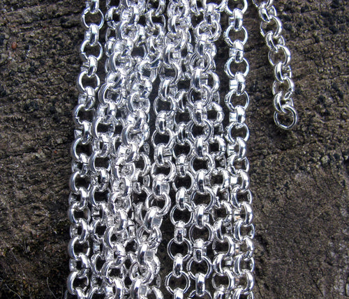 Ärtlänk Silverfärgad - 3,6mm, 2 Meter Grekisk Metall