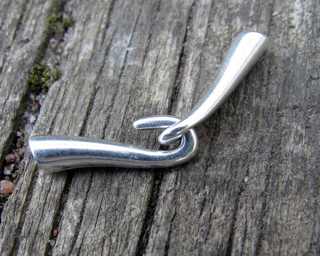 Haklås Silverfärgad - Runda band ca 2mm, 1 set Hilmas Pyssel