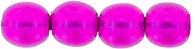 Tjeckiska Druks - Transparent Pearl Magenta 4 mm, 50-pack Hilmas Pyssel
