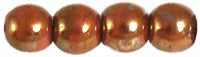 Tjeckiska Druks - Luster Opaque Rose/gold topaz 4 mm, 50-pack Hilmas Pyssel