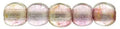 Tjeckiska Druk (Runda) - Transparent Topaz/Pink 2mm, 50-pack Hilmas Pyssel