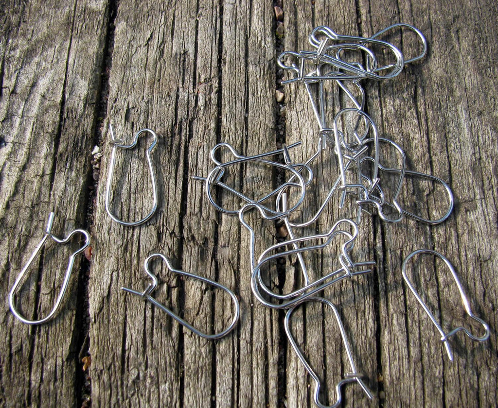 Örkrokar Silverfärgad - Enkel stängbar 18mm, 20 stycken Grekisk Metall