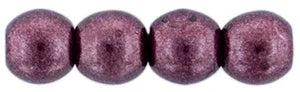Tjeckiska Druk (Runda) - Saturated Metallic Red Pear 3mm, 50-pack Hilmas Pyssel
