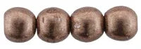 Tjeckiska Druk (Runda) - Sueded Gold Ash Rose 3mm, 50-pack Hilmas Pyssel