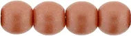 Tjeckiska Druk (Runda) - Powdery Copper 3mm, 50-pack Hilmas Pyssel