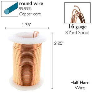 Wire Elements 16 Ga - Kopparfärgad Non Tarnish 1 rulle Beadsmith