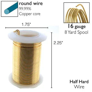 Wire Elements 16 Ga - Guldfärgad Non Tarnish 1 Rulle Beadsmith
