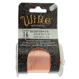 Wire Elements 16 Ga - Roséguldfärgad Non Tarnish 1 rulle Beadsmith