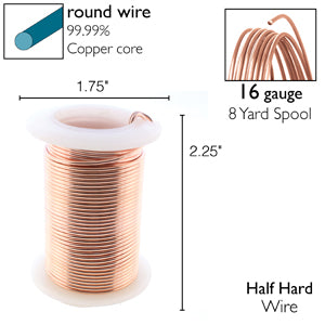 Wire Elements 16 Ga - Roséguldfärgad Non Tarnish 1 rulle Beadsmith
