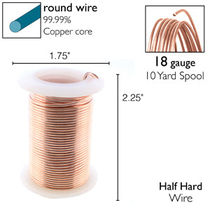 Wire Elements 18 Ga - Roséguldfärgad, Non Tarnish, 1 Rulle Beadsmith