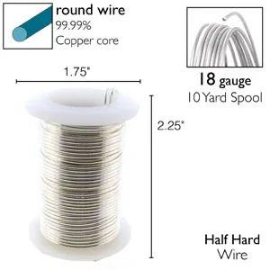Wire Elements 18 Ga - Silverfärgad, Non Tarnish 1 rulle Beadsmith
