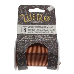Wire Elements 18 Ga - Antik kopparfärgad tråd, Non tarnish, 1 rulle Beadsmith