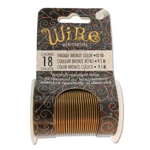 Wire Elements 18 Ga - Antik bronsfärgad, Non tarnish, 1 rulle Beadsmith