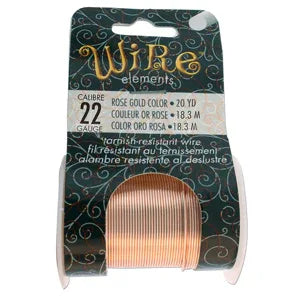 Wire Elements 22Ga - Roséguldfärgad Non Tarnish, 1 Rulle Beadsmith