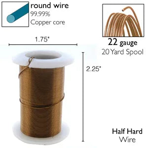 Wire Elements 22Ga - Antik Bronsfärgad, Non Tarnish, 1 Rulle Beadsmith