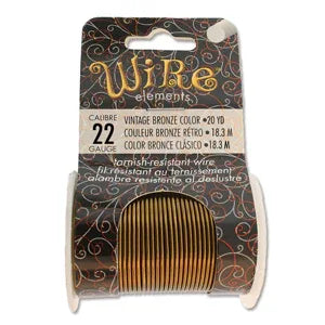 Wire Elements 22Ga - Antik Bronsfärgad, Non Tarnish, 1 Rulle Beadsmith