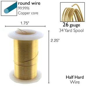 Wire Elements 26Ga - Guldfärgad, Non Tarnish, 1 Rulle Beadsmith