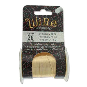 Wire Elements 26Ga - Guldfärgad, Non Tarnish, 1 Rulle Beadsmith