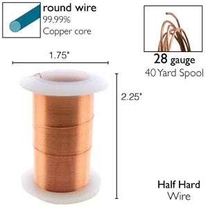 Wire Elements 28Ga - Kopparfärgad, Non tarnish, 1 rulle Beadsmith