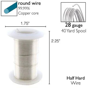 Wire Elements 28Ga - Silverfärgad, Non Tarnish, 1 Rulle Beadsmith