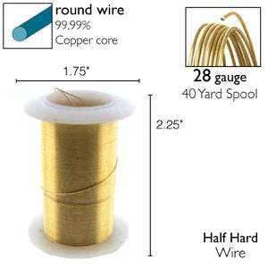 Wire Elements 28Ga - Guldfärgad Non Tarnish, 1 Rulle Beadsmith