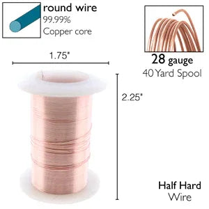 Wire Elements 28Ga - Roséguldfärgad Non Tarnish 1 rulle Beadsmith