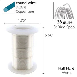 Wire Elements 26Ga - Silverfärgad, Non tarnish, 1 rulle Beadsmith