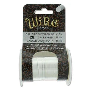 Wire Elements 26Ga - Silverfärgad, Non tarnish, 1 rulle Beadsmith