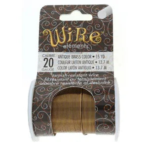 Wire Elements 20 Ga - Antik mässingsfärgad, Non tarnish, 1 rulle Beadsmith
