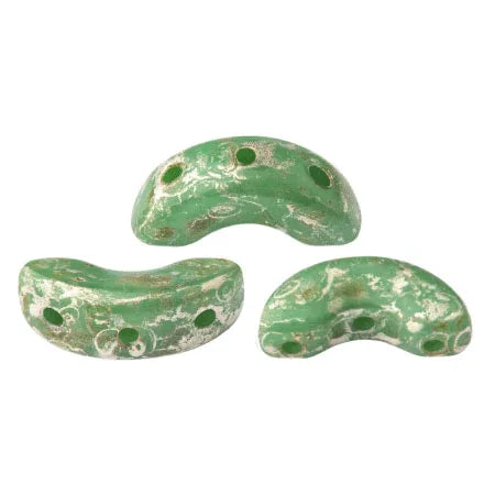 Arcos® par Puca® - Opaque Green Turquoise New Picasso, 10 gram Les perles par Puca® - Paris