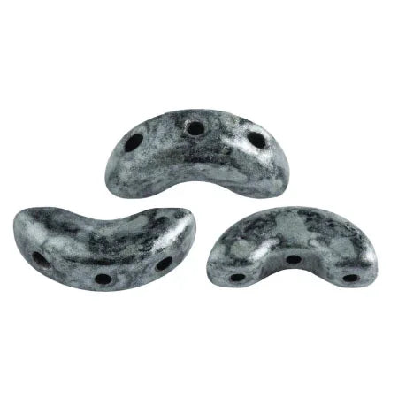 Arcos® par Puca® - Metallic Mat Old Silver Spotted, 10 gram Les perles par Puca® - Paris