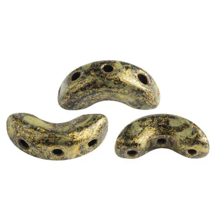 Arcos® par Puca® - Metallic Mat Old Gold Spotted, 10 gram Les perles par Puca® - Paris