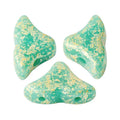 Hélios® par Puca® - Opaque Green Turquoise Splash, 10 gram Les perles par Puca® - Paris