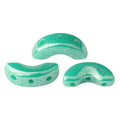 Arcos® par Puca® - Opaque Green Turquoise Luster, 10 gram Les perles par Puca® - Paris