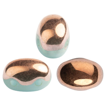 Samos® par Puca® - Opaque Aqua Capri Gold, 10 gram Les perles par Puca® - Paris