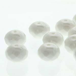 Tjeckiska Firepolish Donut - Chalk Luster 6x9mm, 1 sträng Hilmas Pyssel