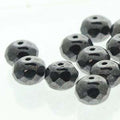Tjeckiska Firepolish Donut - Gunmetal 6x9mm, 1 sträng Hilmas Pyssel