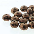 Tjeckiska Firepolish Donut - Dark Bronze 4x7mm, 1 sträng Hilmas Pyssel