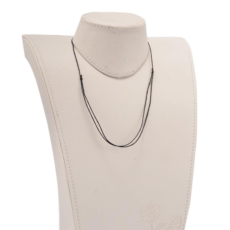 Vaxad bomullstråd halsband - Svart 1mm, 1 styck Hilmas Pyssel