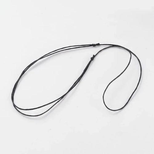 Vaxad bomullstråd halsband - Svart 1mm, 1 styck Hilmas Pyssel