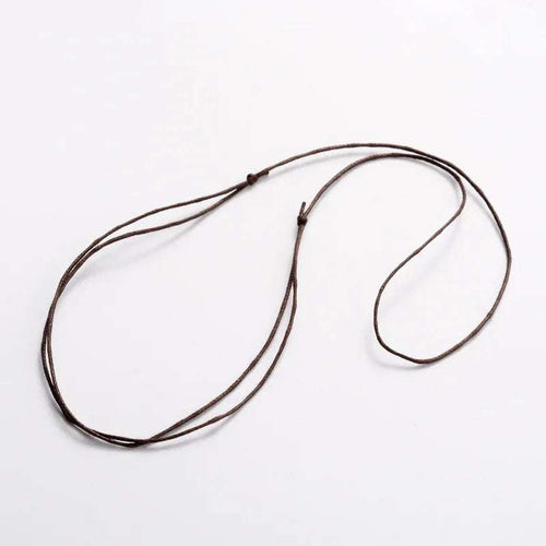 Vaxad bomullstråd halsband - Brun 1mm, 1 styck Hilmas Pyssel