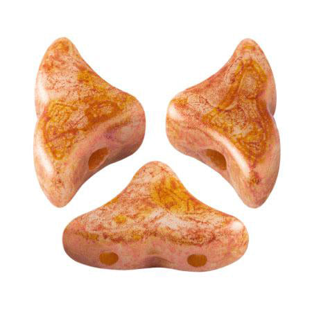 Hélios® par Puca® - Opaque Salmon Spotted, 10 gram Les perles par Puca® - Paris